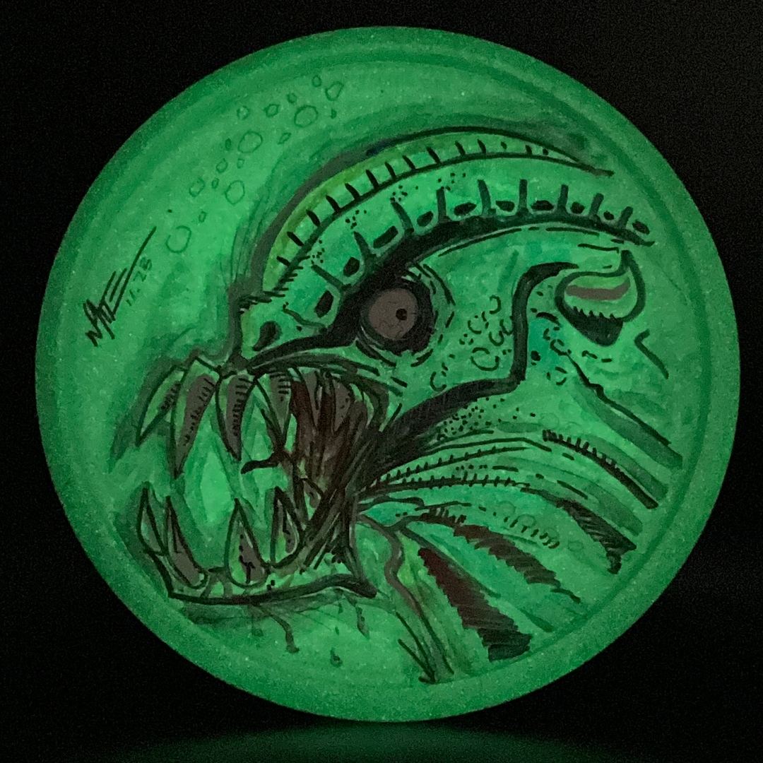 Glow D-Line P2 *Les White Stash* - "Zombie Gremlin" with Hand Painted Back Art!