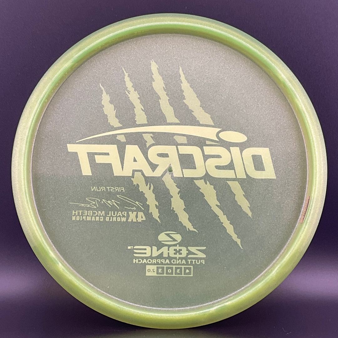 Z Zone (First Run) - Paul McBeth 4X Claws World Champion - Metallic Avocado