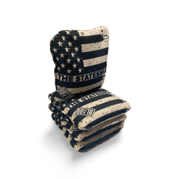 The Statesmen Pro Cornhole Bags (6/9). Flat fill, smaller profile.