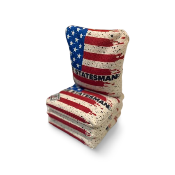 The Statesmen Pro Cornhole Bags (6/9). Flat fill, smaller profile.