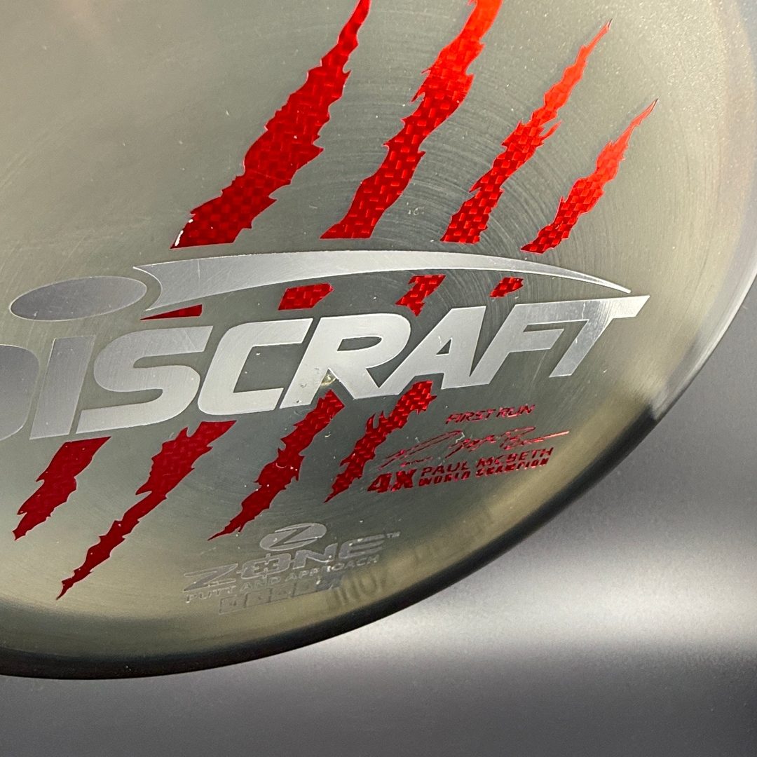 Z Zone (First Run) - Paul McBeth 4X Claws - Onyx Gold Glitter
