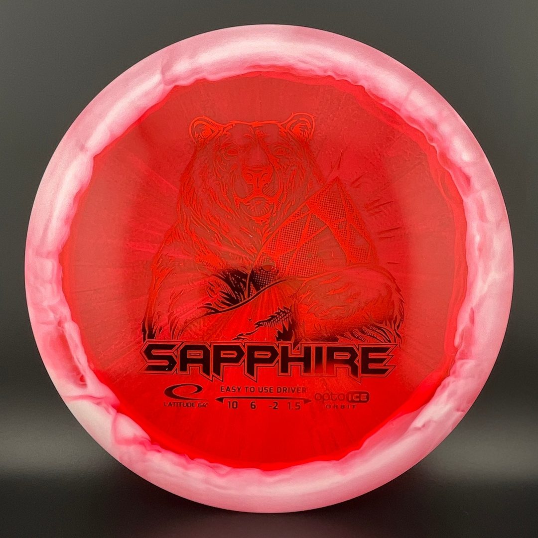 Gold Orbit Sapphire - Inverted Stamp