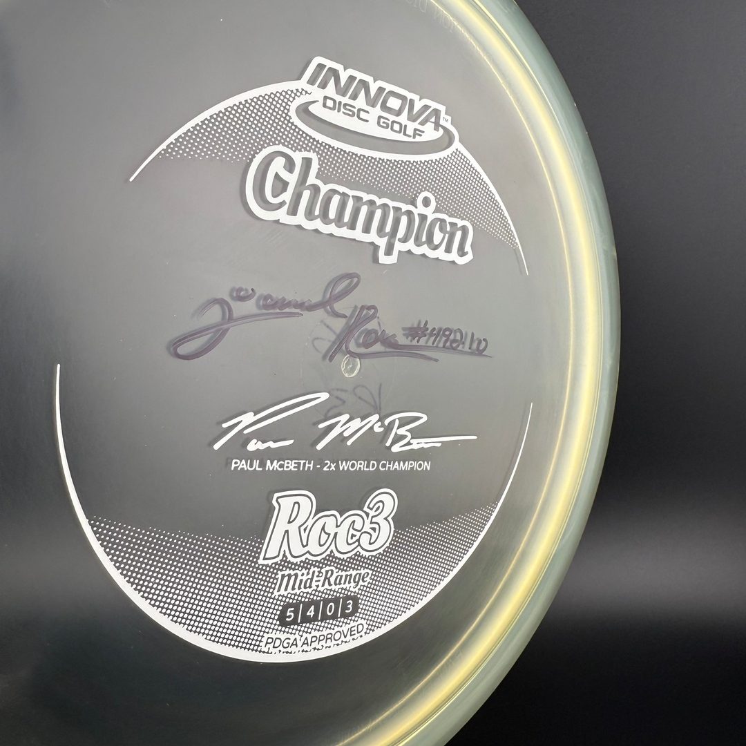 Champion Roc3 *Signed* - Jared Roan - 2013 Paul McBeth 2x!