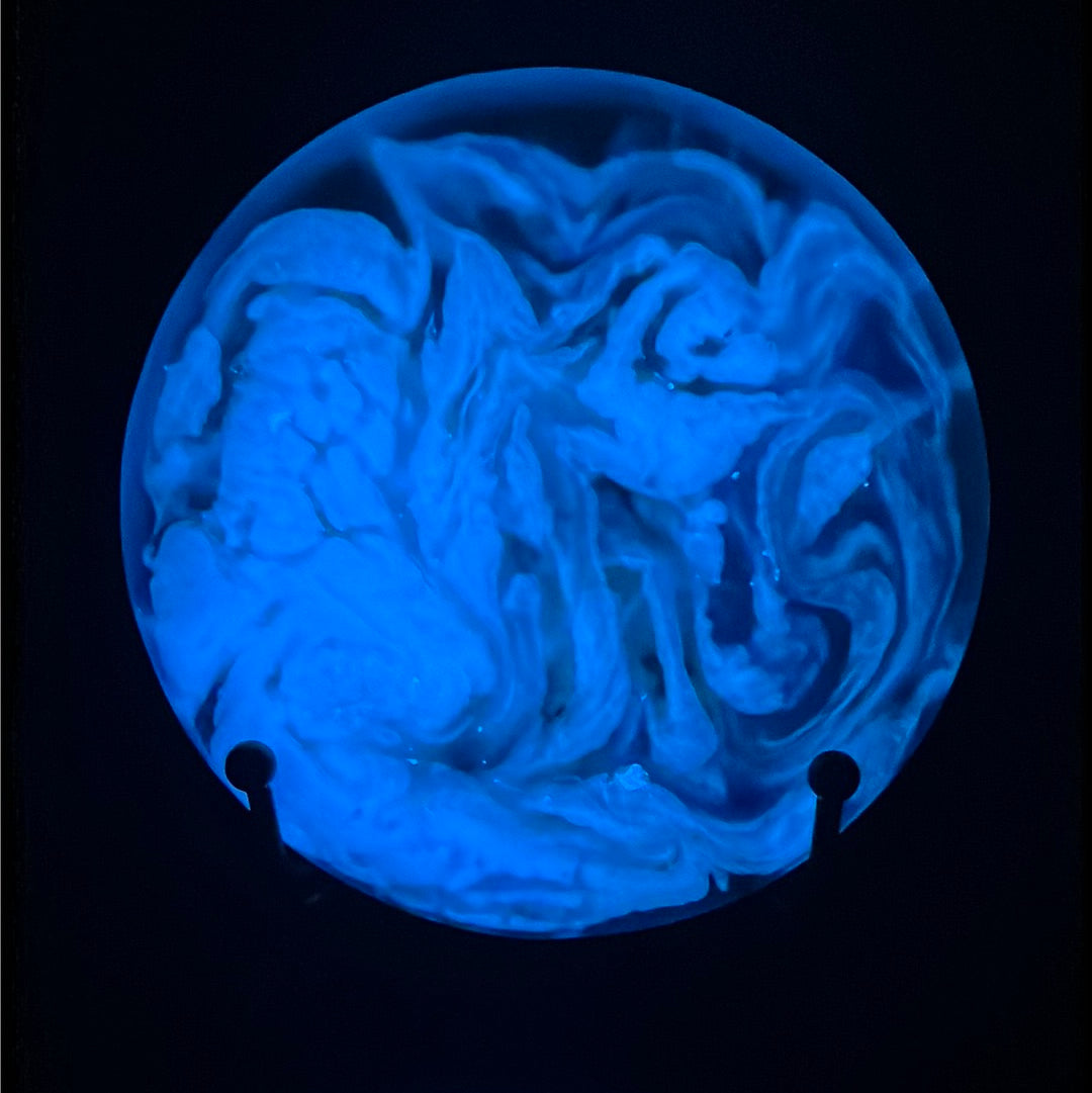 Custom Resin Mini - Blue Glow Wiser Hyzer Owl Logo