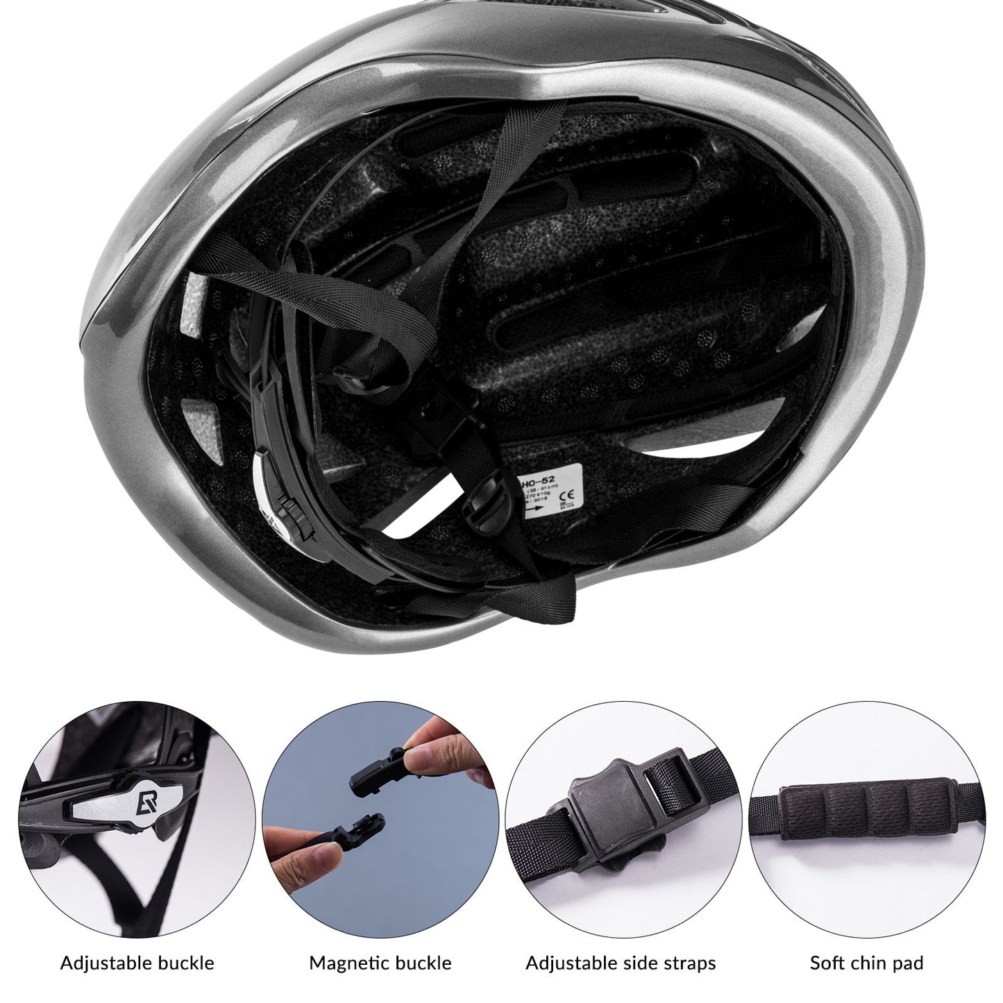 ROCKBROS Road Aero Bike Helmet for Adults TT Triathlon Helmet for Cycling