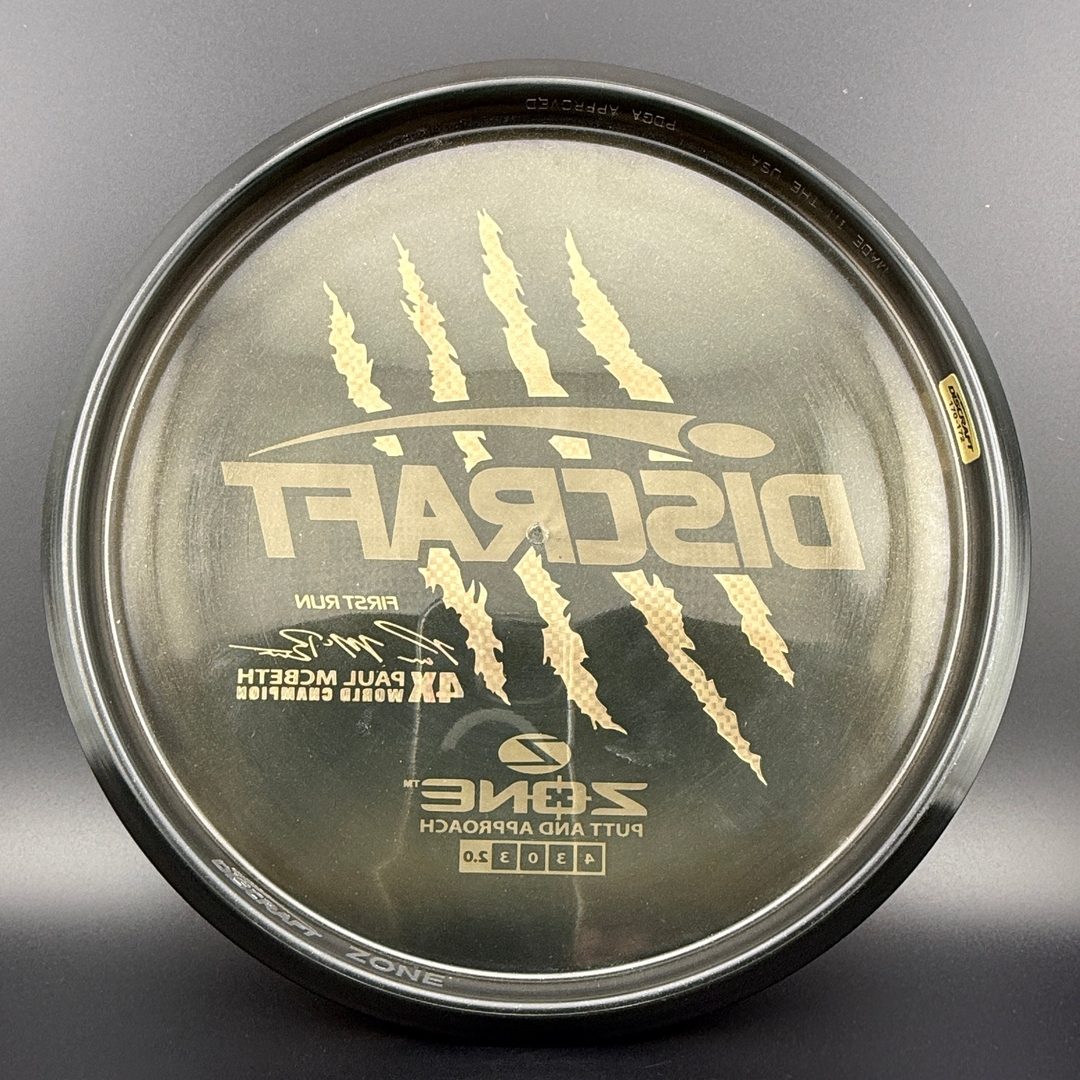Z Zone (First Run) - Paul McBeth 4X Claws - Onyx Gold Glitter