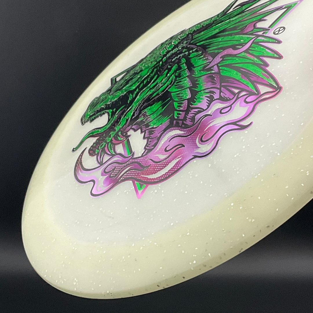 Metal Flake Glow Aztec X-Out - Horned Dragon