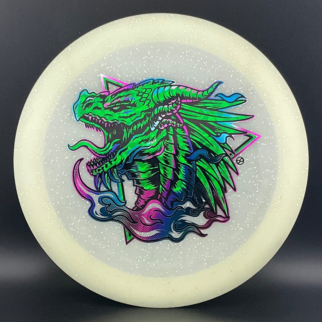 Metal Flake Glow Aztec X-Out - Horned Dragon