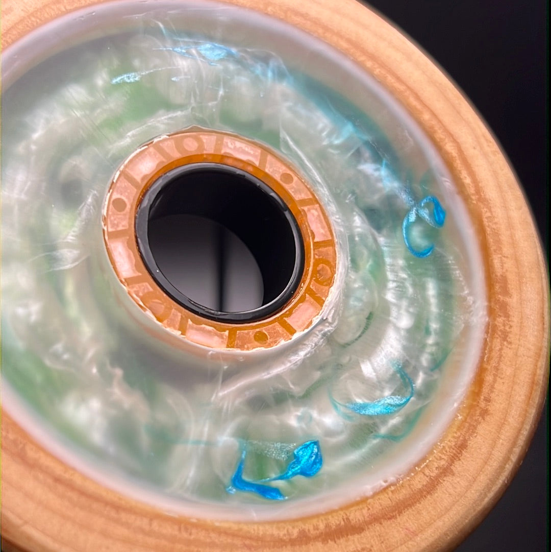 Custom Glow Resin Mini - Wooden Rim and Spinner!
