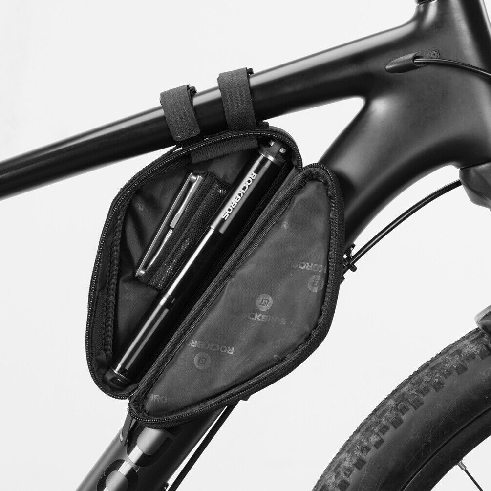 ROCKBROS 0.7L Bicycle Frame Bag - Reflective, Tool-free Install