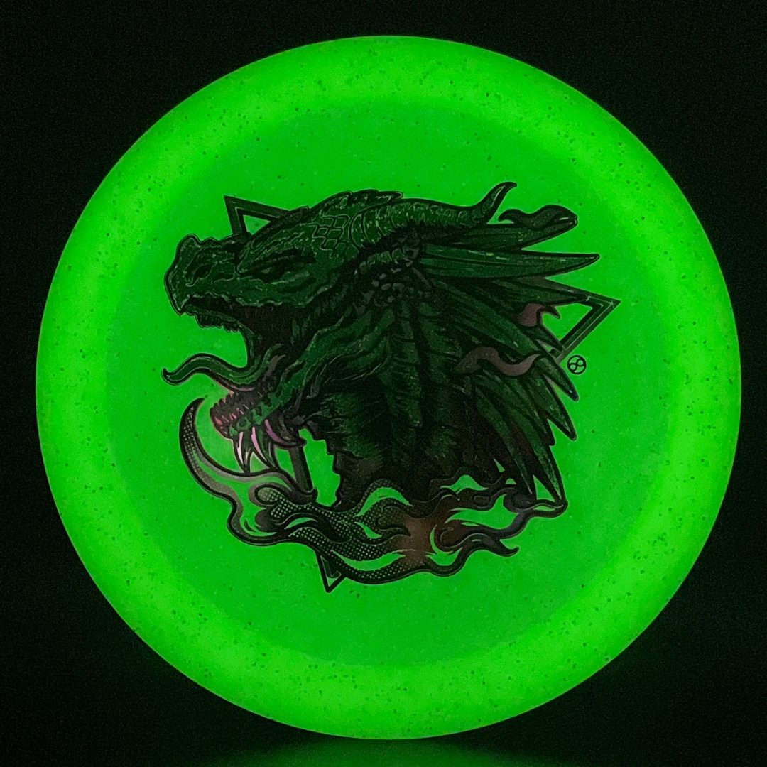 Metal Flake Glow Aztec X-Out - Horned Dragon