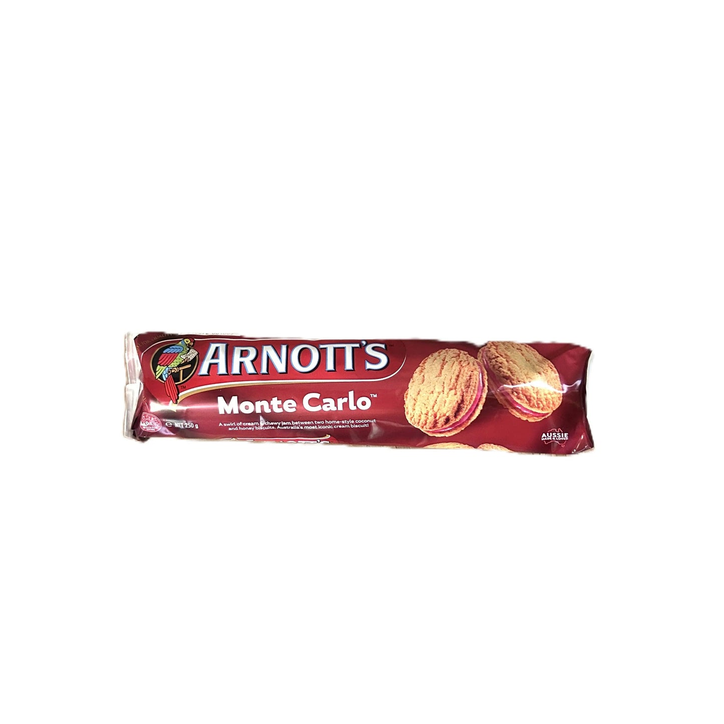 Arnott's Monte Carlo Cream Biscuits – Raspberry Jam & Coconut Sandwich Cookies (Australia)