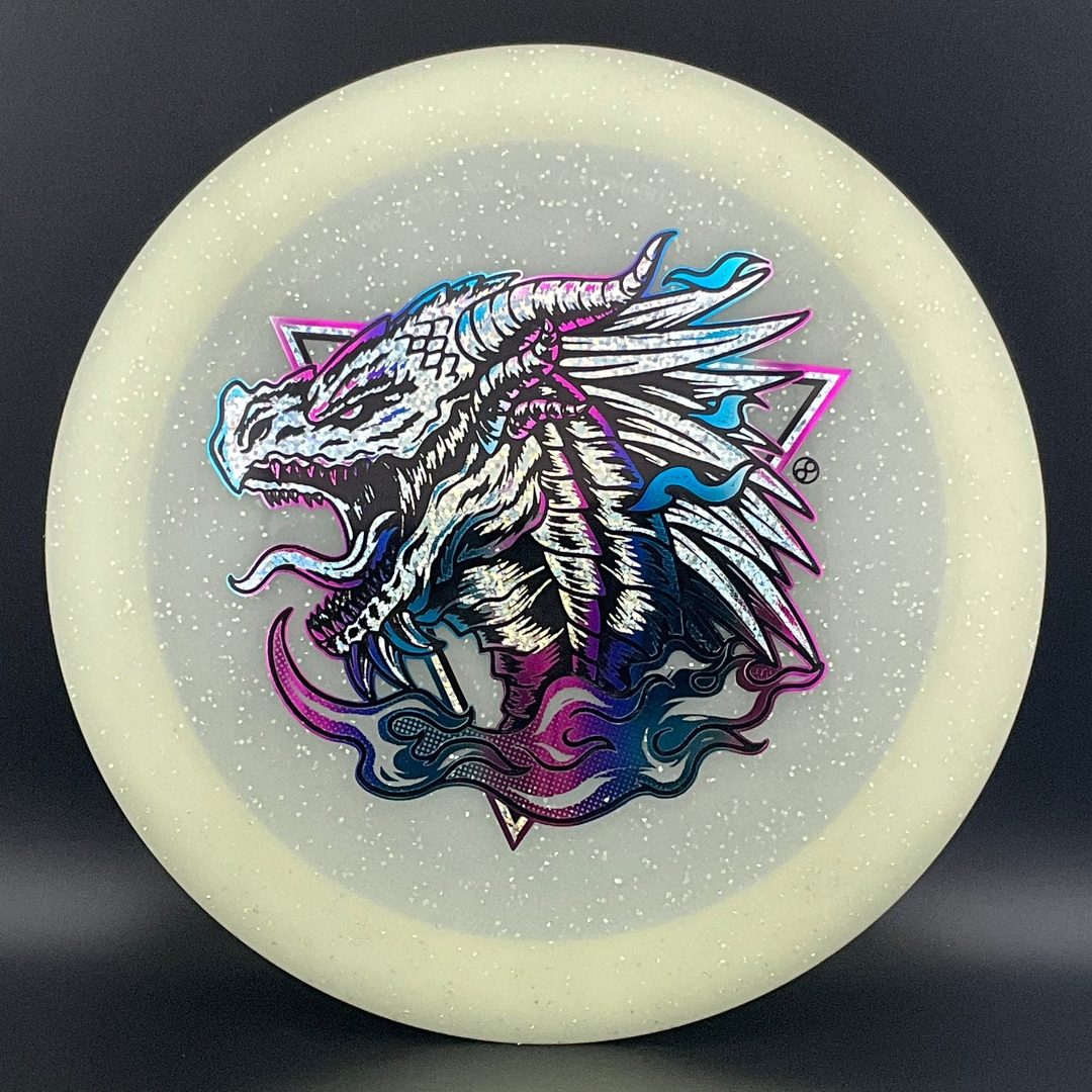 Metal Flake Glow Aztec X-Out - Horned Dragon