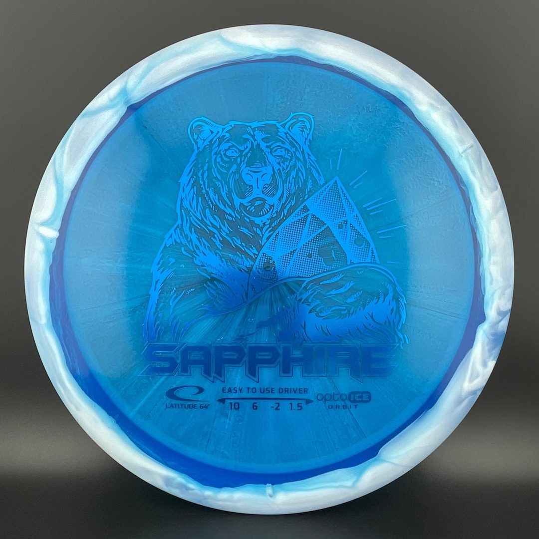 Gold Orbit Sapphire - Inverted Stamp