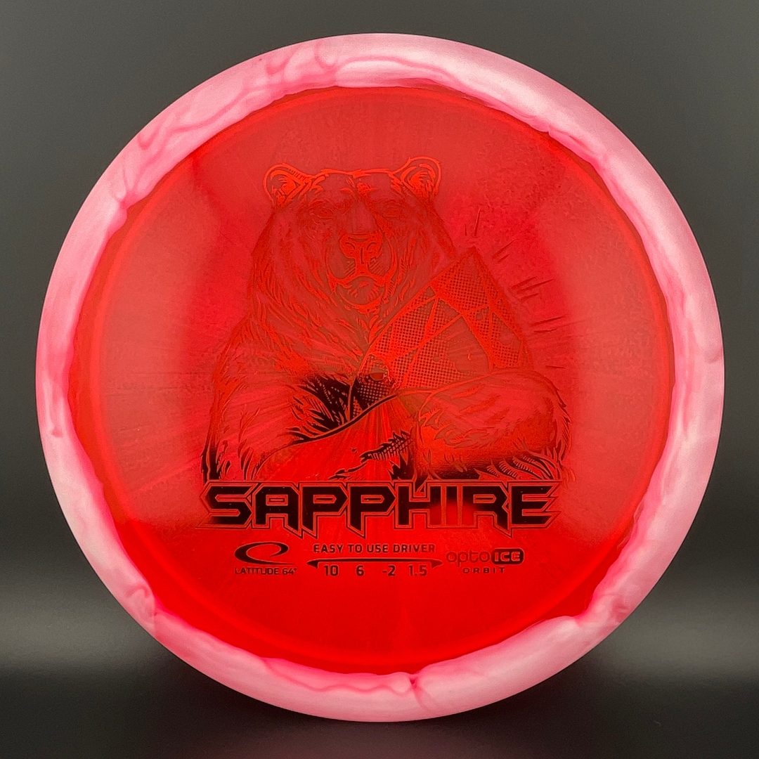 Gold Orbit Sapphire - Inverted Stamp