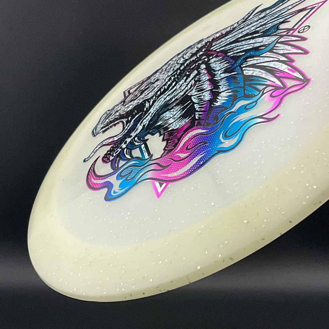 Metal Flake Glow Aztec X-Out - Horned Dragon