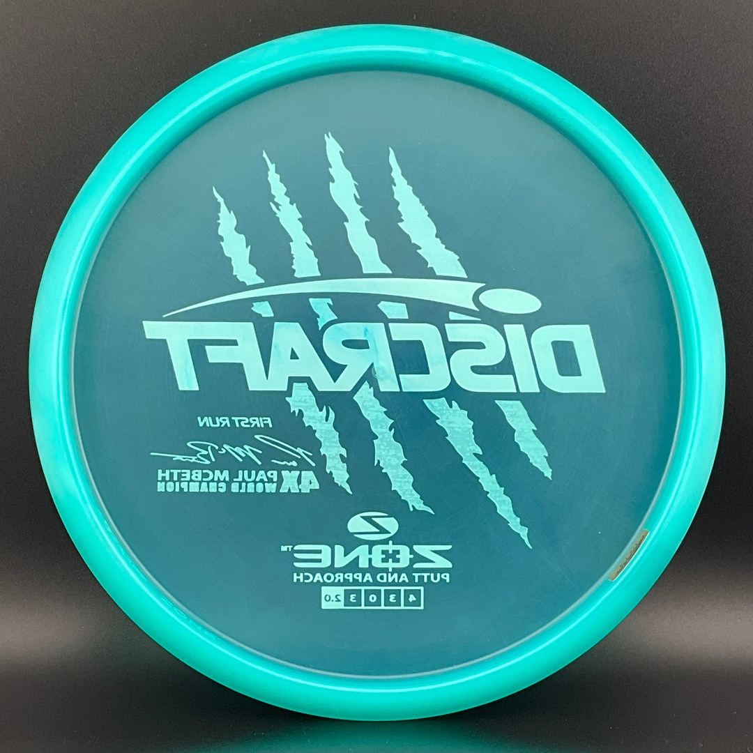 Z Zone (First Run) - Paul McBeth 4X Claws World Champion - Pearly Turquoise