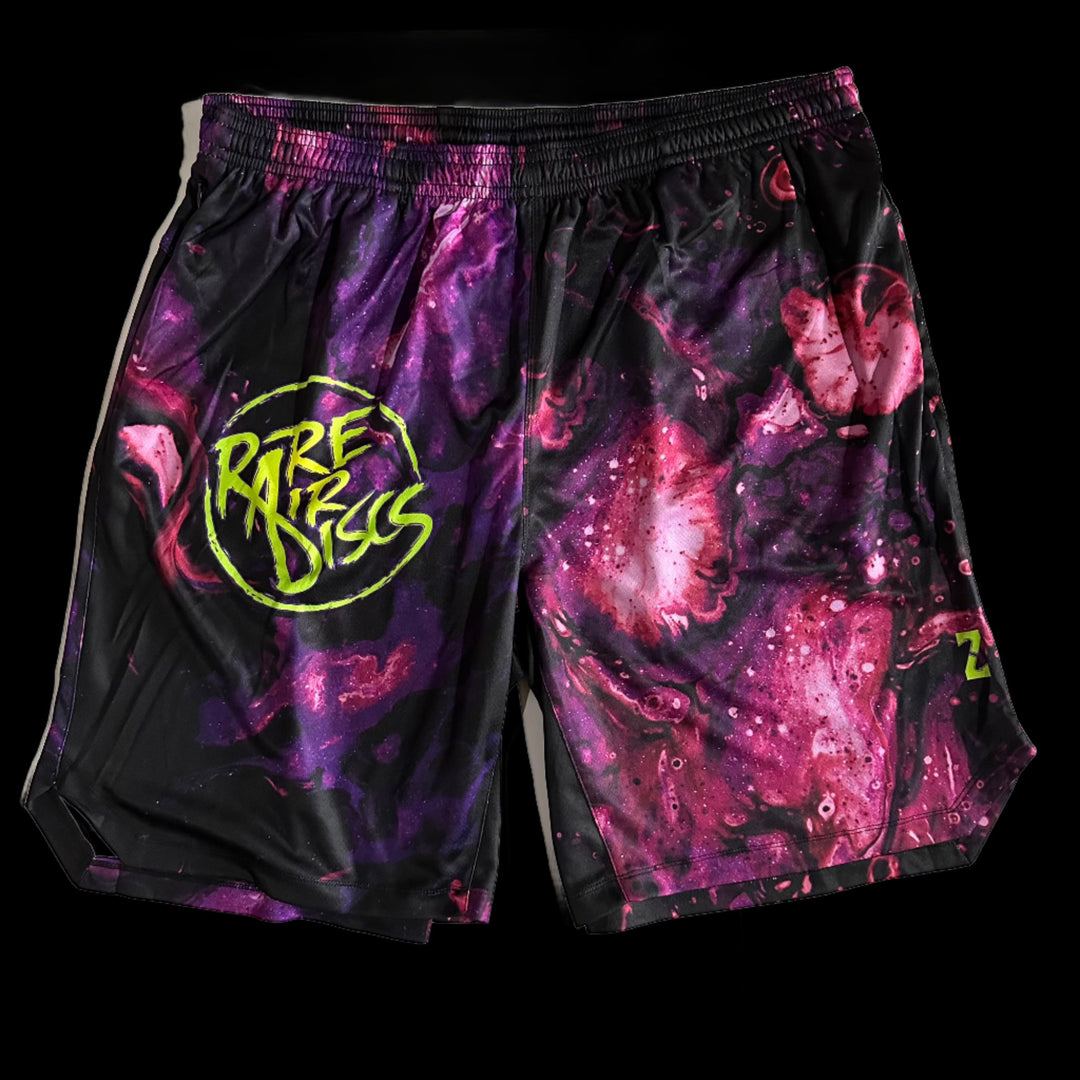 Sublimated Athletic Shorts - RADioactive - Zipper Pockets & Towel Holder!