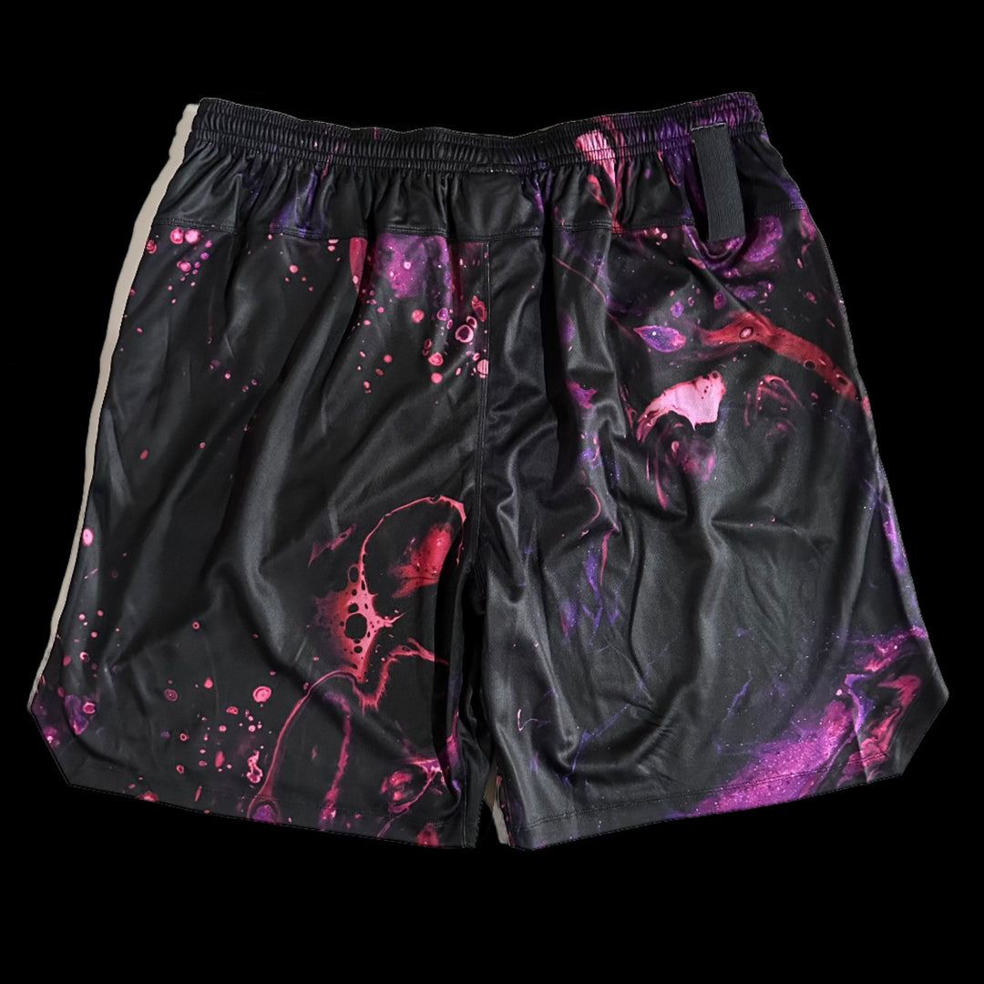 Sublimated Athletic Shorts - RADioactive - Zipper Pockets & Towel Holder!