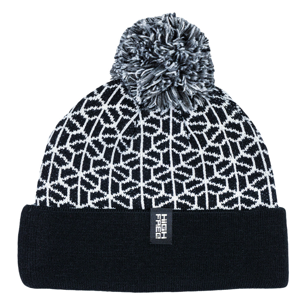 Isomatrix Black White Pom Beanie