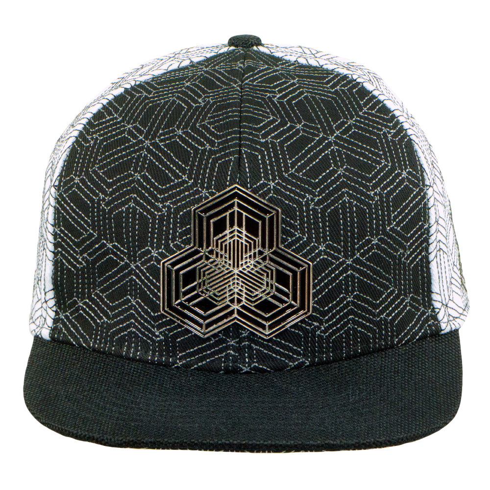 Isomatrix Black White Snapback Hat
