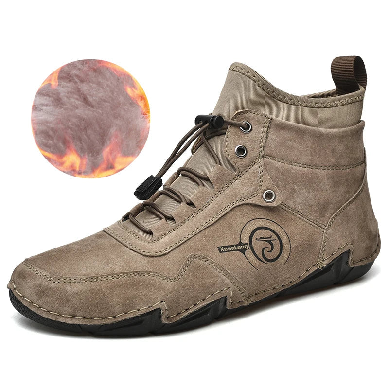 Conquer Winter in Style: Men's Leather Snow Boots