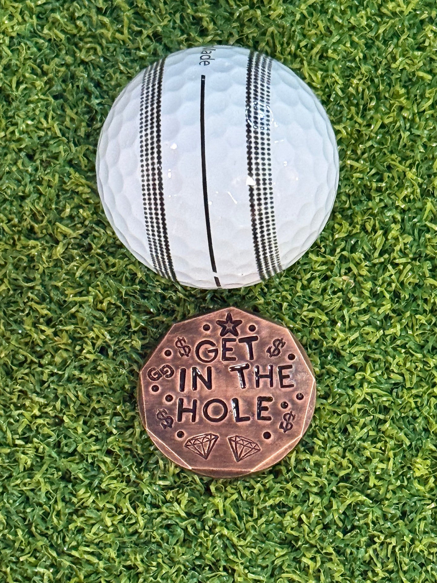 I'd Tap That / Get In the Hole: Hand Crafted Copper Ball Marker