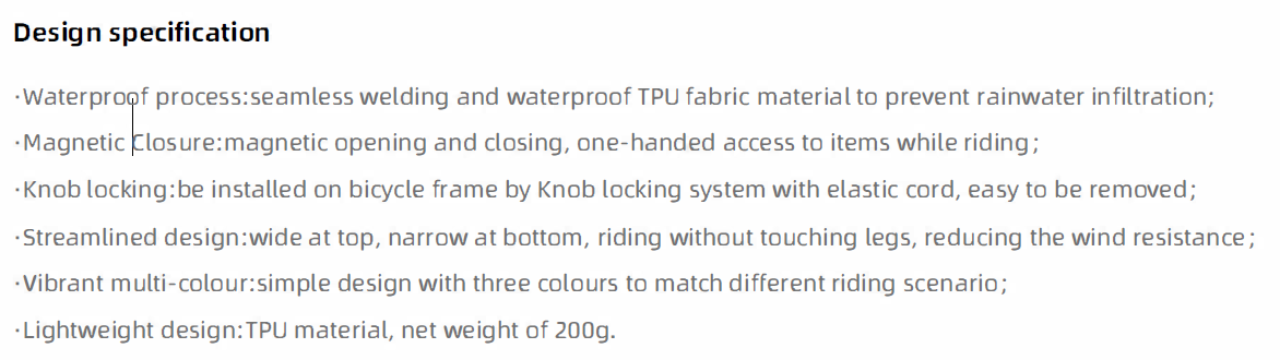 Rhinowalk Waterproof Magnetic Bicycle Top Tube Bag-2L, K33