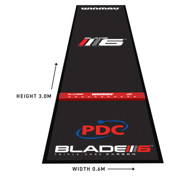 Winmau Pro Zone Precision Blade 6 Soft Feel Dart Mat & Integrated Oche