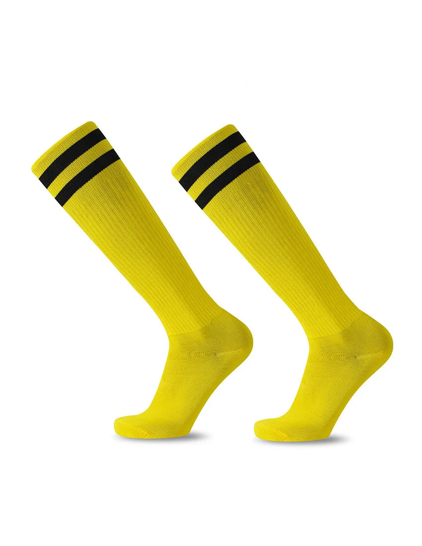 Striped Breathable Cotton Soccer Socks for Kids
