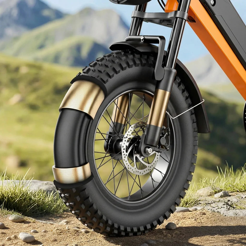 Fat Tire Electric Bike for Adults All-Terrain Dual Suspension