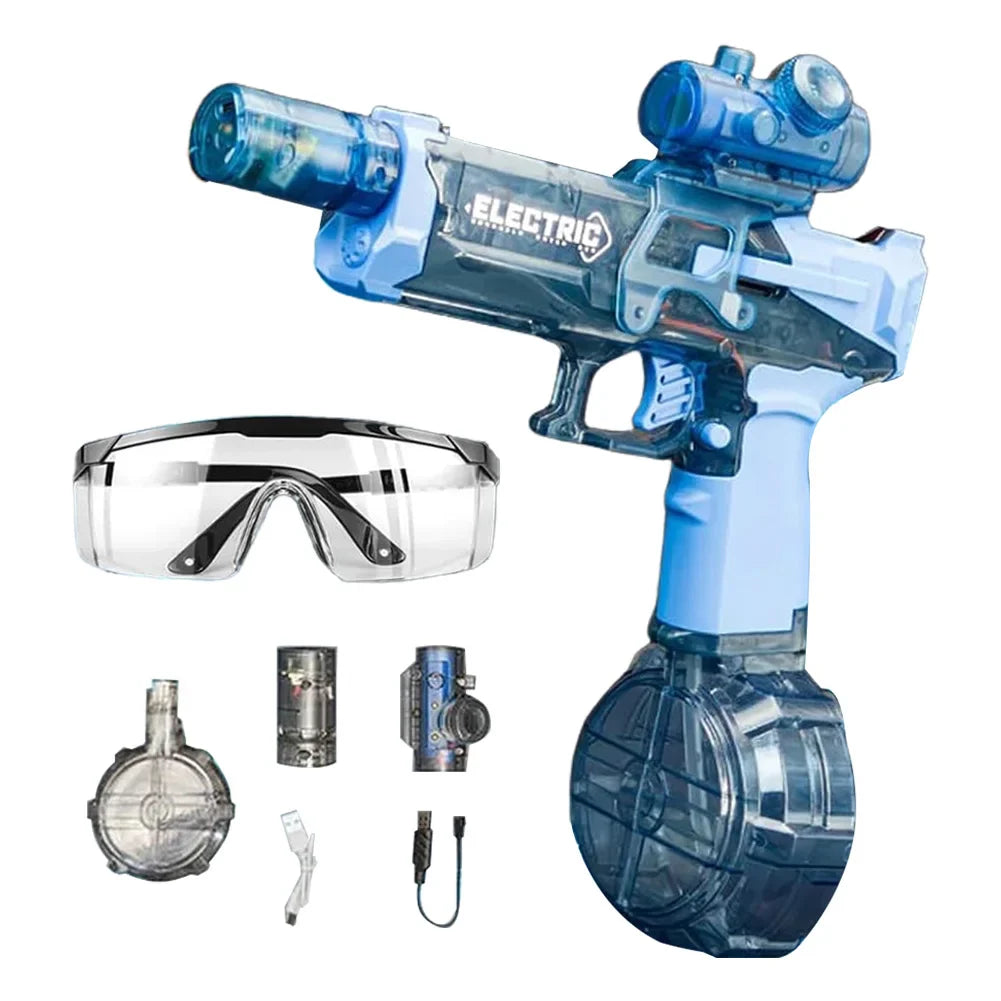 Summer Fun Unleashed Automatic Water Gun with Colorful Lights