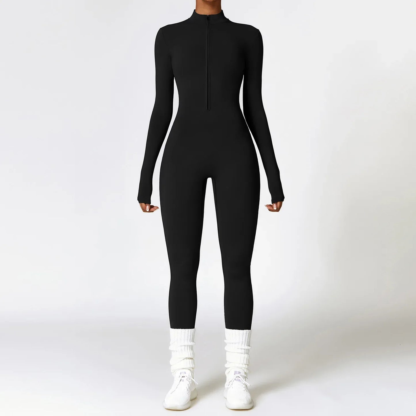 Elevate Your Workout Long Sleeve Yoga Jumpsuit