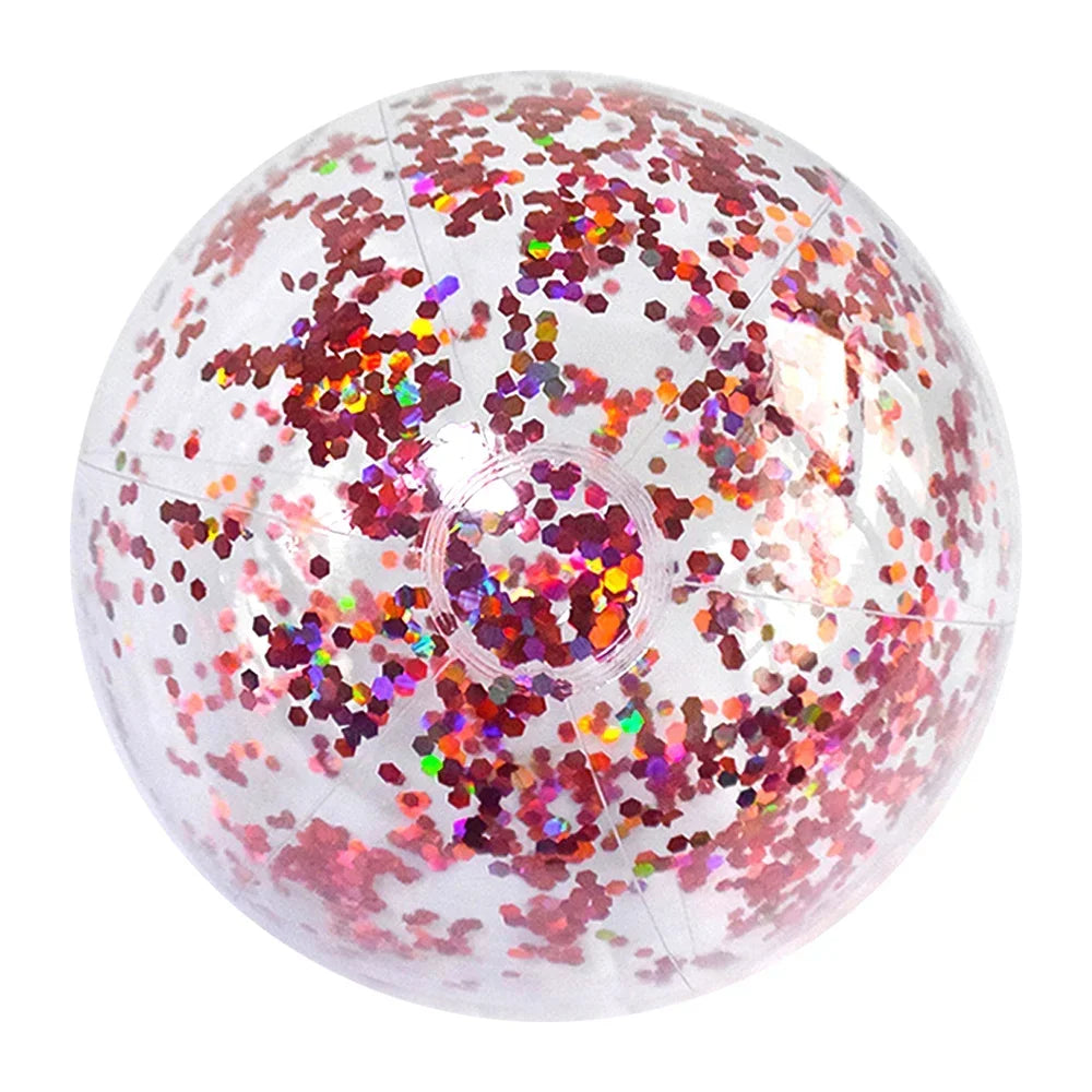 40/60cm Inflatable Glitter Beach Ball Perfect for Summer Pool Parties!