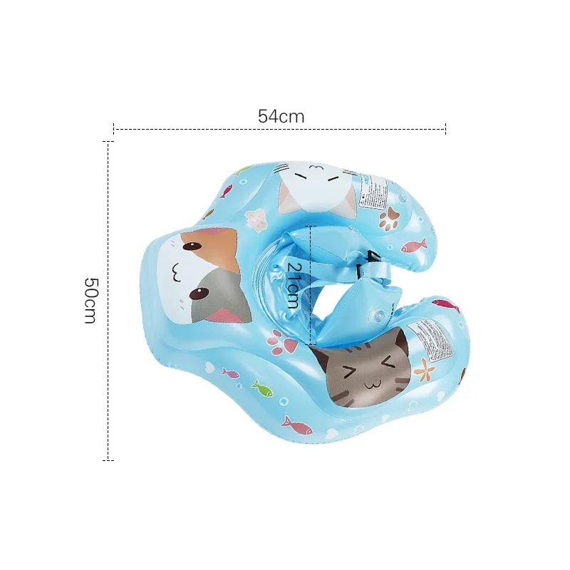 Colorful Swim Ring with Safety Features for Kids' Pool Parties