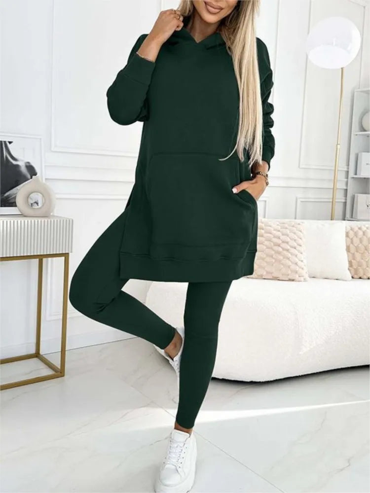 Perfect Winter Outfit Hoodie and Leggings Set