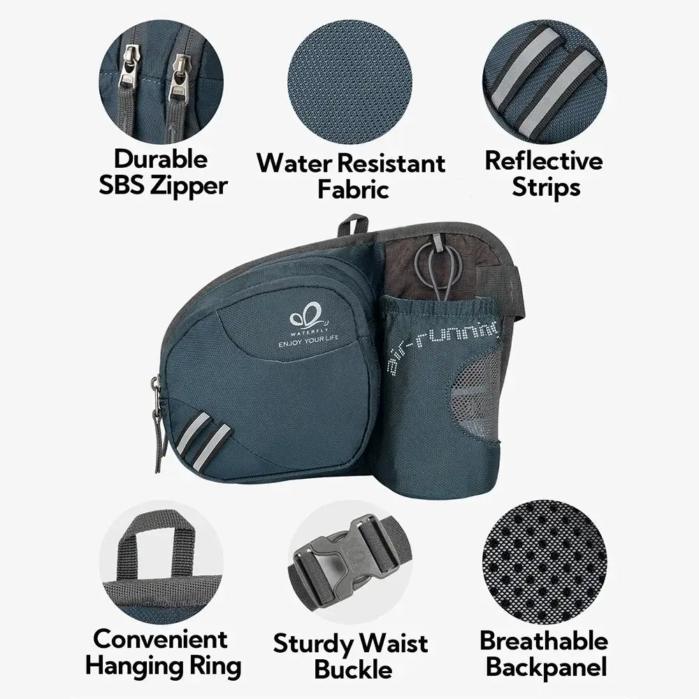 Hiking Waist Bag with Water Bottle Holder Running & Travel