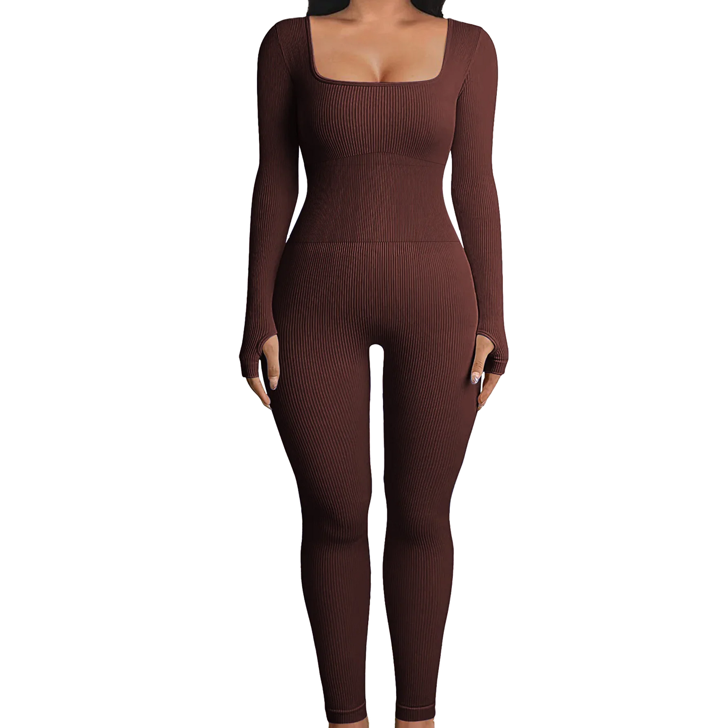 Sleek and Stylish Ribbed Yoga Jumpsuit