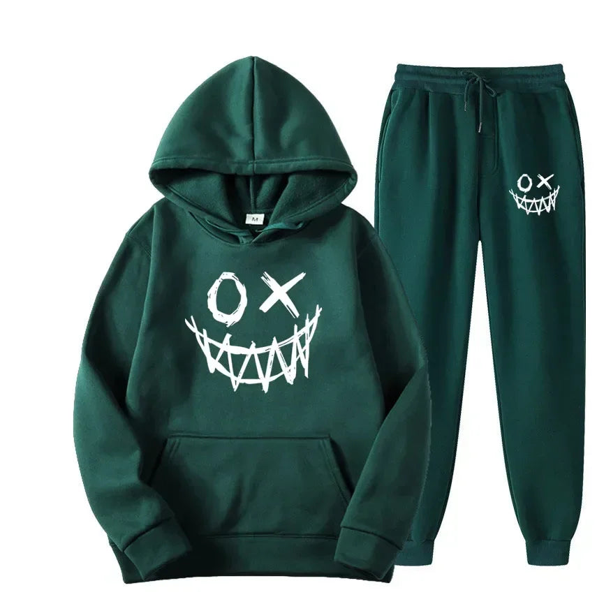 Men's 2-Piece Winter Casual Sweatsuit Fleece Hoodie & Joggers Set