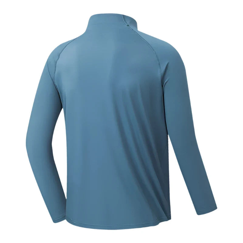 Long Sleeve Performance Polo Shirt for Men Breathable Comfortable