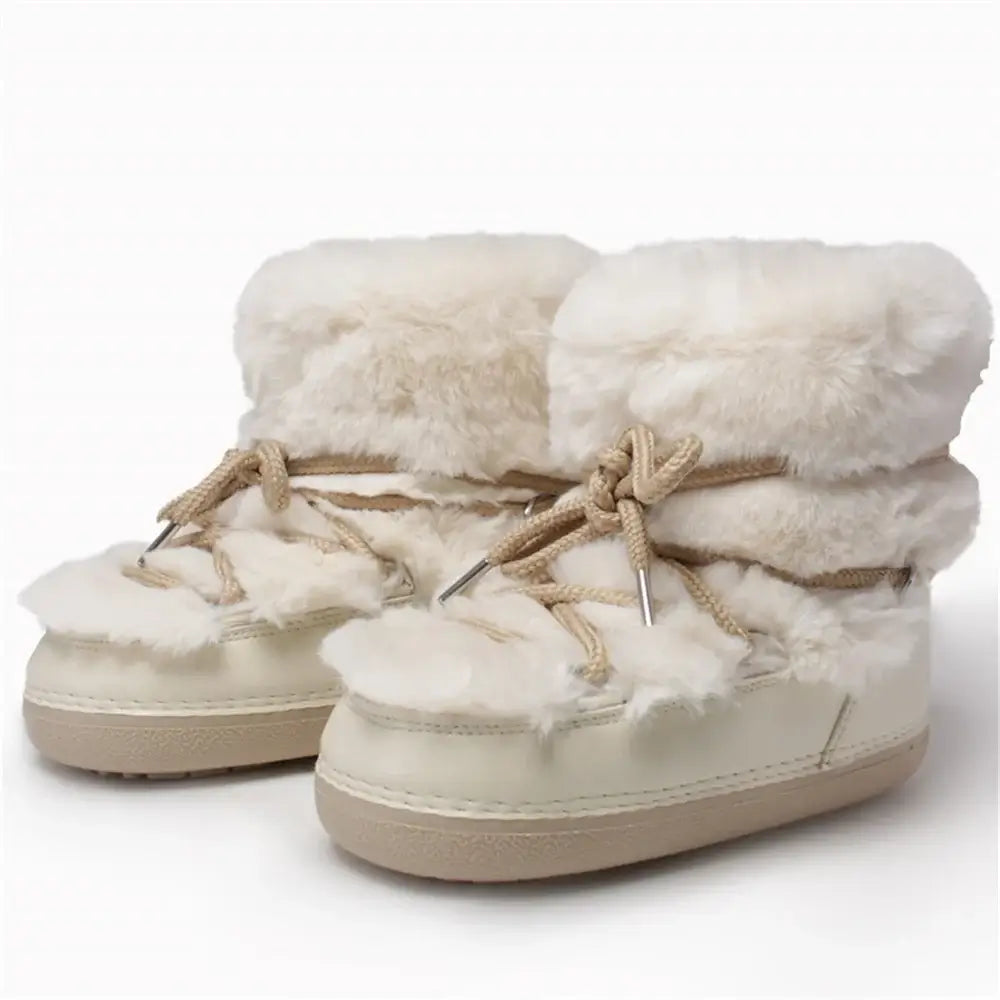 Stay Warm in Style Winter Fur Boots
