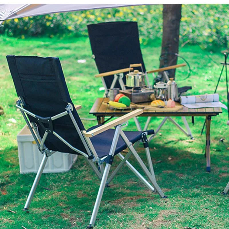 Lightweight Wooden Camping Chair for Outdoor Relaxation