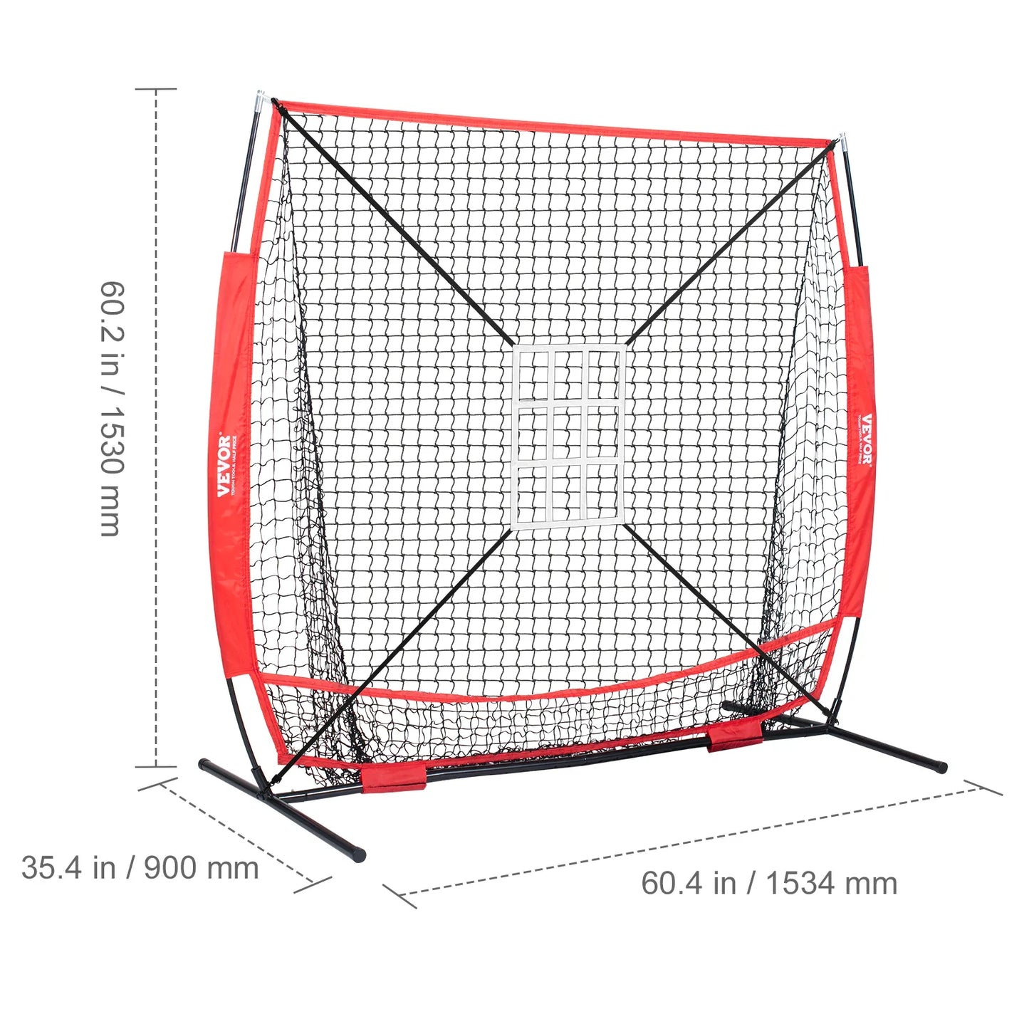 Perfect Your Game 5x5 ft Portable Baseball & Softball Practice Net