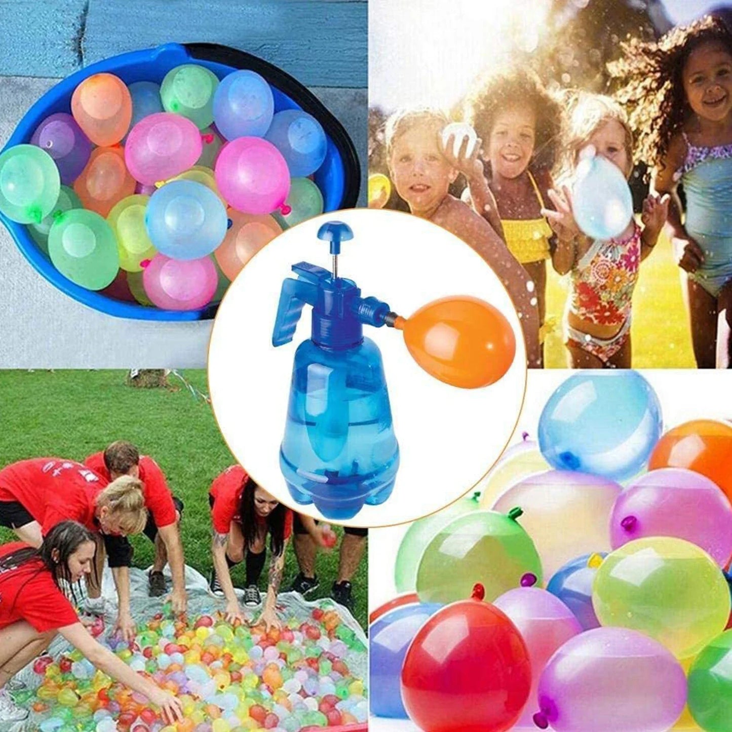 500 Count Water Balloon Inflator with Random Colors
