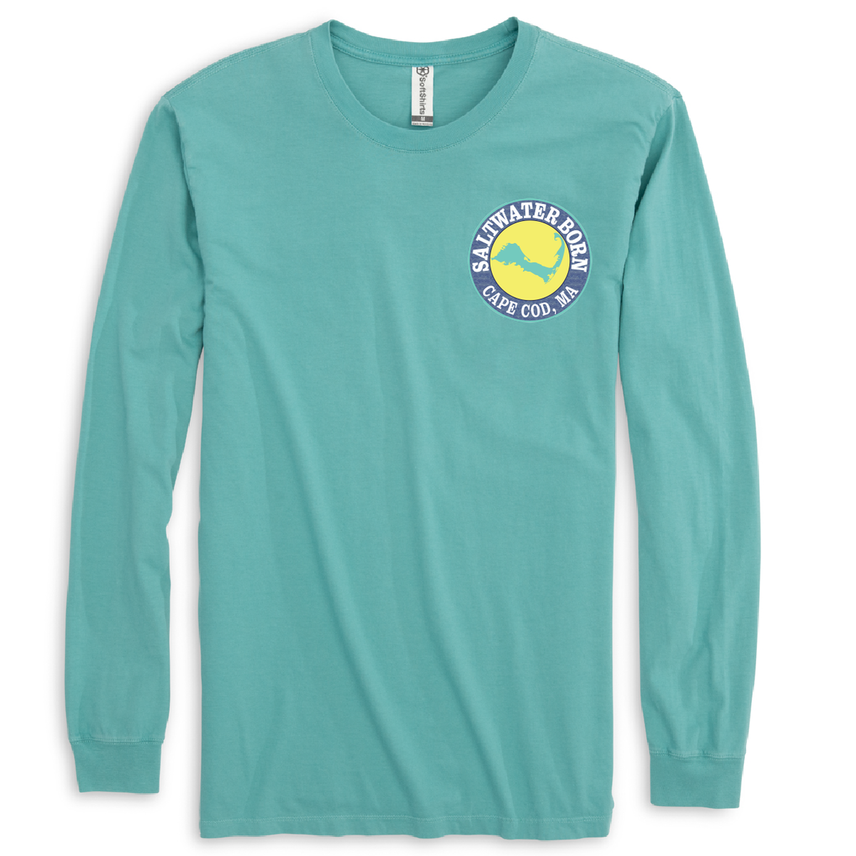 Cape Cod, MA Jaws Men's Cotton Long Sleeve Shirt