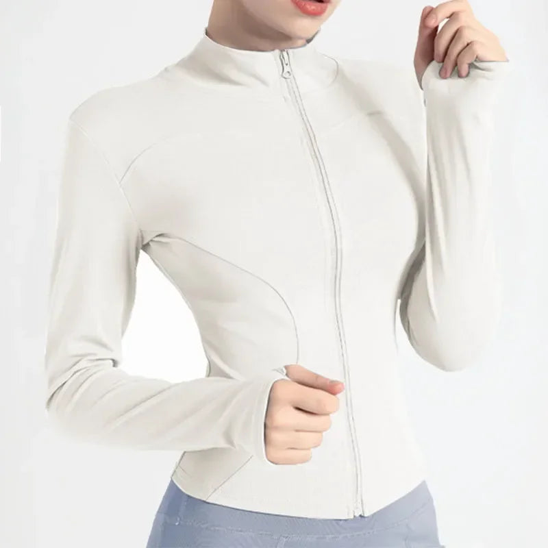 Breathable Workout Jacket with Thumbholes