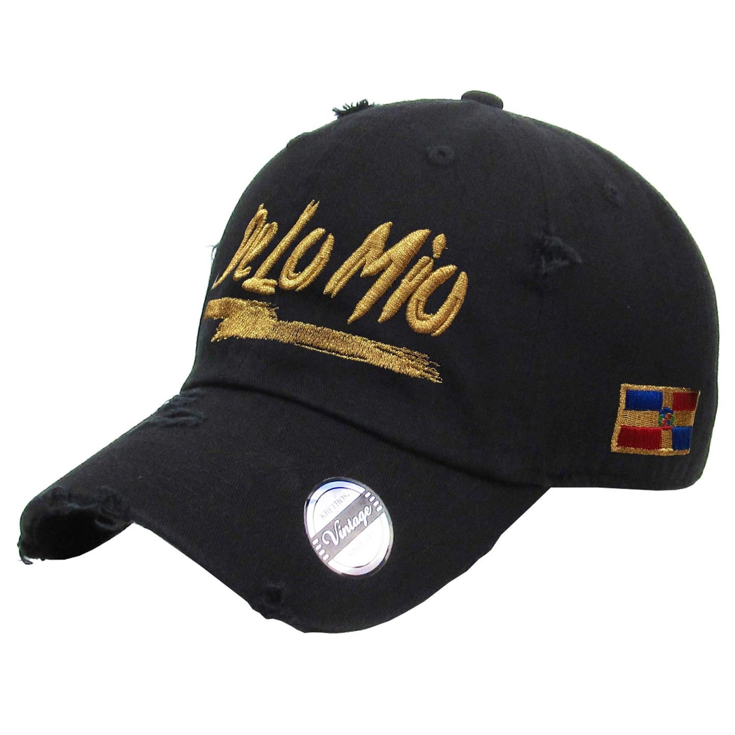 "De lo mio" embroidered logo Dominican Vintage Hat