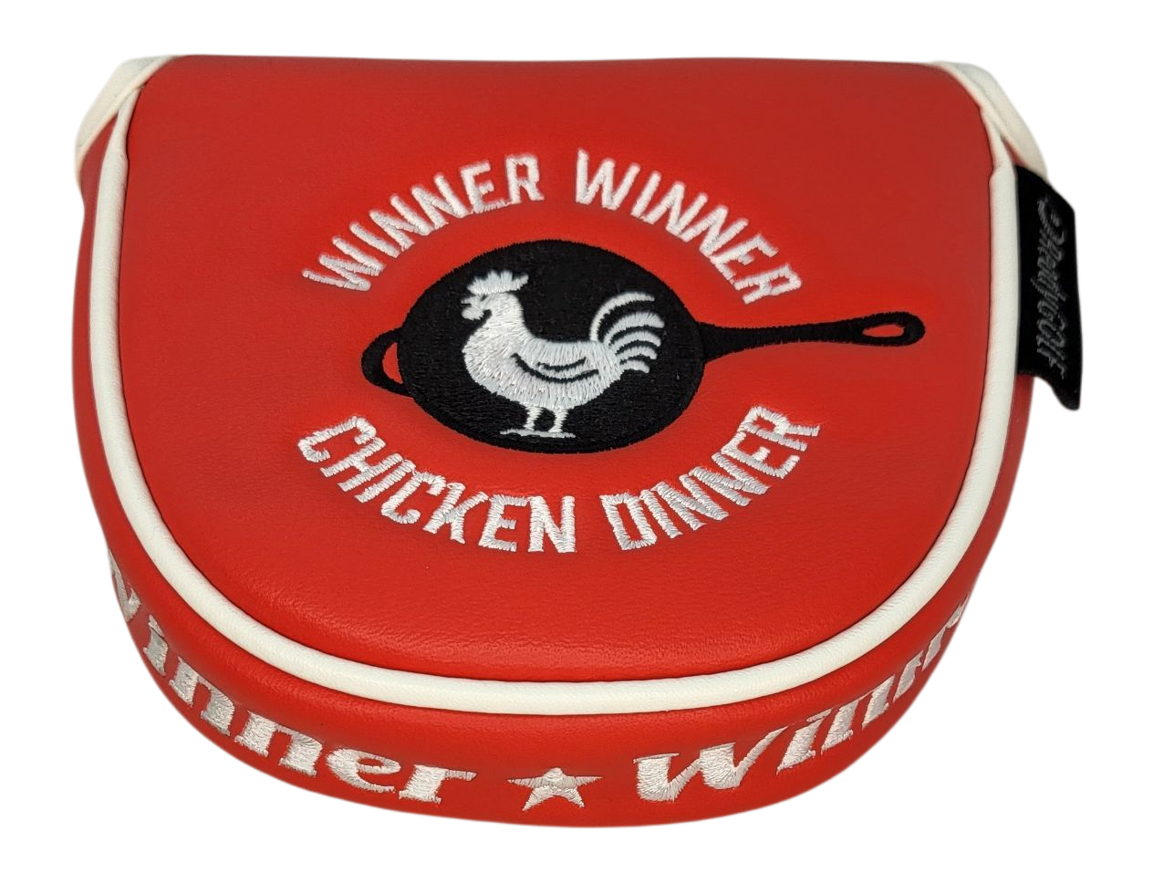 Winner Winner Chicken Dinner Embroidered Putter Cover by ReadyGOLF - Mallet