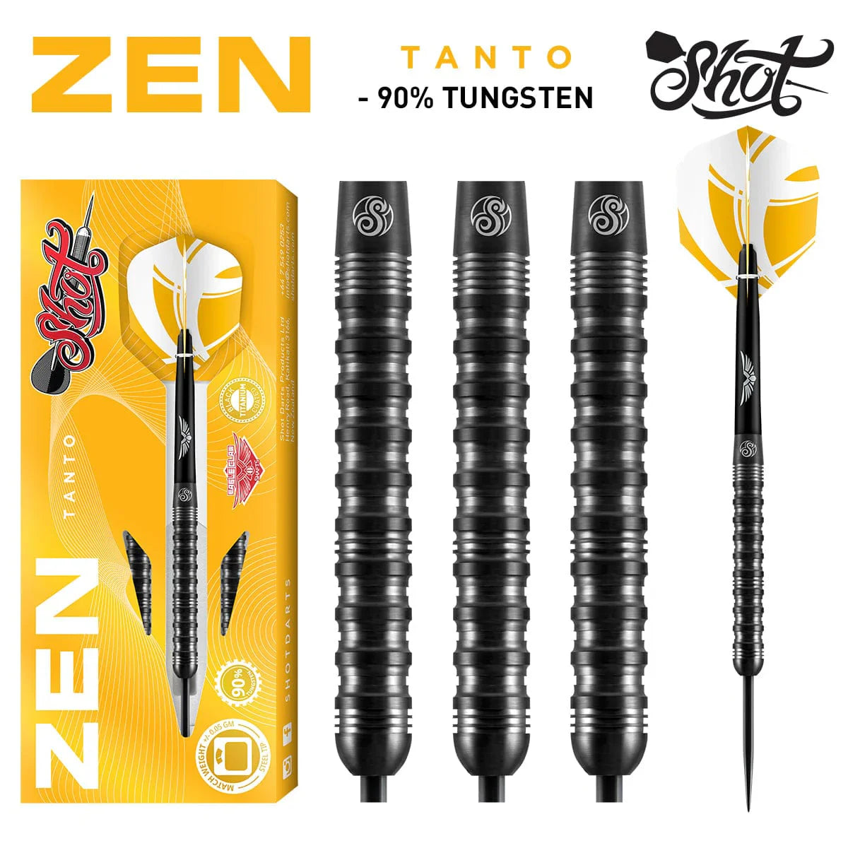 Zen Tanto Steel Tip Dart Set - 90% Tungsten