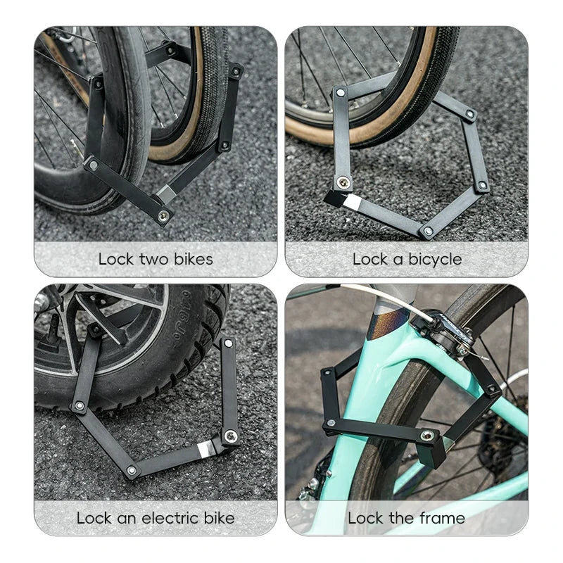 Mini Folding Bike Lock with Mount Bracket